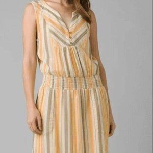 prAna~ California Dreaming Dress SIze SMall~ 100% Organic Cotton Yellow ~ New